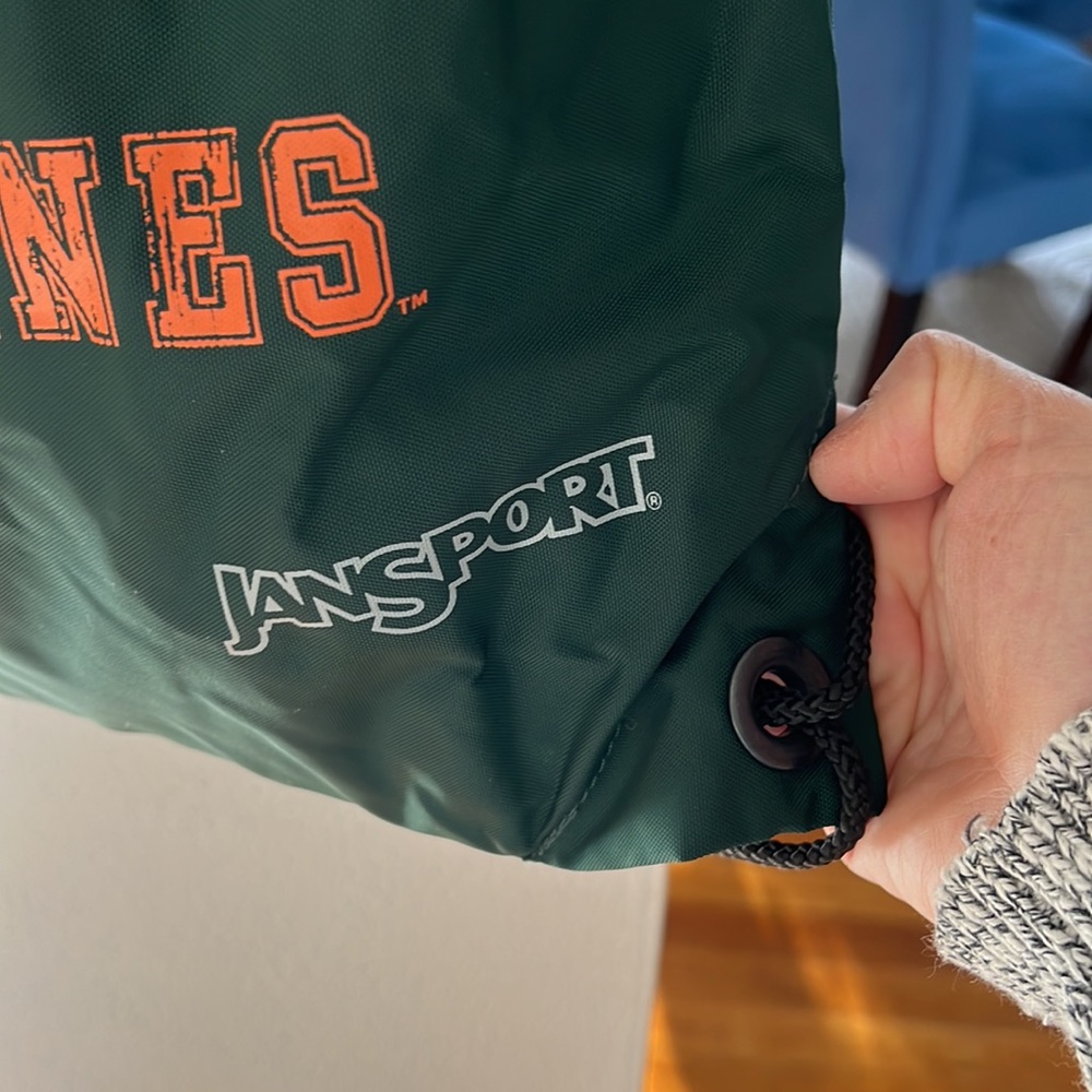 JanSport Miami Hurricanes Matching Graphic Bag & T Shirt Combo (2XL) NWT - Picture 3 of 7